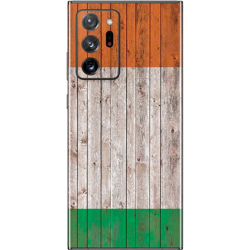 Ireland Flag Dark Wood Galaxy Note20 Ultra 5G Skin