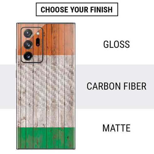 Ireland Flag Dark Wood Galaxy Note20 Ultra 5G Skin