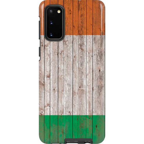 Ireland Flag Dark Wood Galaxy S20 Pro Case