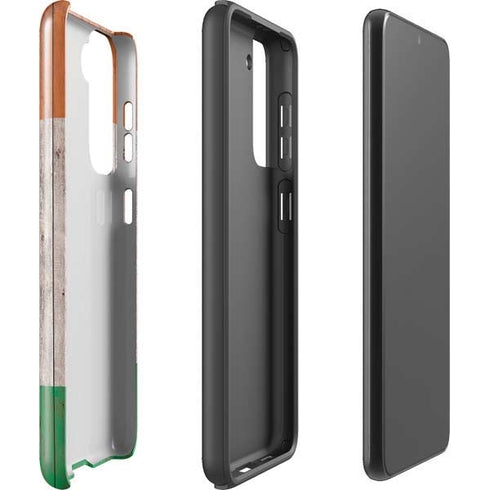 Ireland Flag Dark Wood Galaxy S21 FE Pro Case