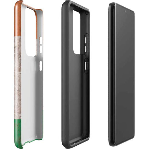 Ireland Flag Dark Wood Galaxy S21 Ultra 5G Pro Case