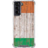 Ireland Flag Dark Wood Galaxy S22 Clear Case