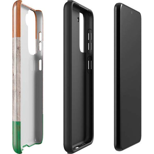 Ireland Flag Dark Wood Galaxy S22 Plus Pro Case