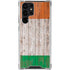 Ireland Flag Dark Wood Galaxy S22 Ultra Clear Case