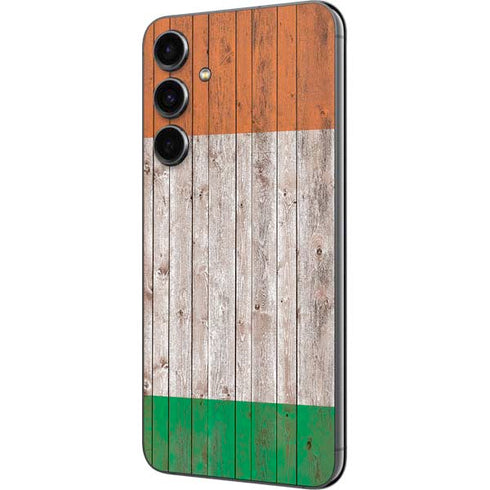 Ireland Flag Dark Wood Galaxy S23 FE Skin