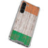 Ireland Flag Dark Wood Galaxy S23 Plus Clear Case
