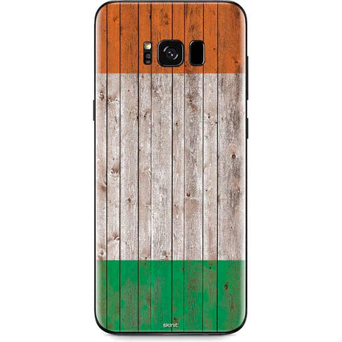 Ireland Flag Dark Wood Galaxy S8 Plus Skin