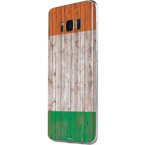 Ireland Flag Dark Wood Galaxy S8 Plus Skin