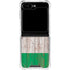 Ireland Flag Dark Wood Galaxy Z Flip5 5G Clear Case