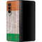 Ireland Flag Dark Wood Galaxy Z Fold3 5G Skin