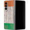 Ireland Flag Dark Wood Galaxy Z Fold4 5G Skin
