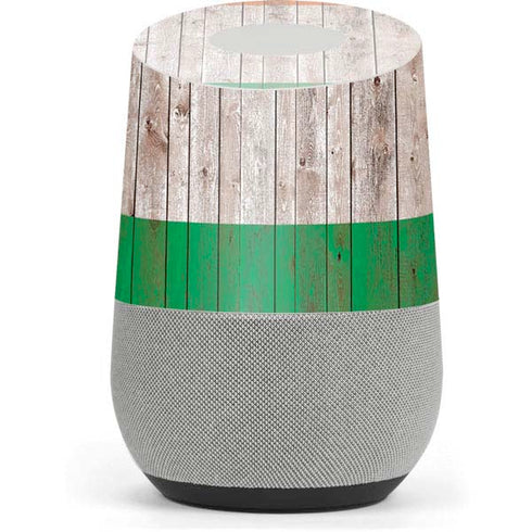Ireland Flag Dark Wood Google Home Skin