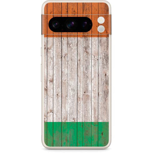 Ireland Flag Dark Wood Google Pixel 8 Pro Skin