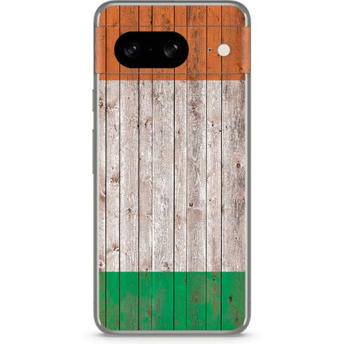 Ireland Flag Dark Wood Google Pixel 8 Skin
