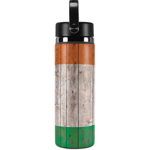 Ireland Flag Dark Wood Hydro Flask 20oz Wide Mouth Skin