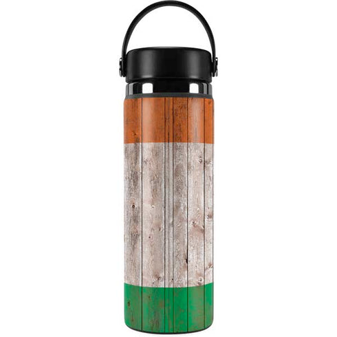 Ireland Flag Dark Wood Hydro Flask 20oz Wide Mouth Skin