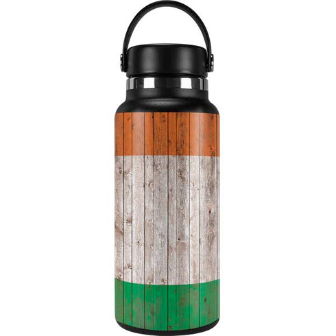 Ireland Flag Dark Wood Hydro Flask 32oz Wide Mouth Skin