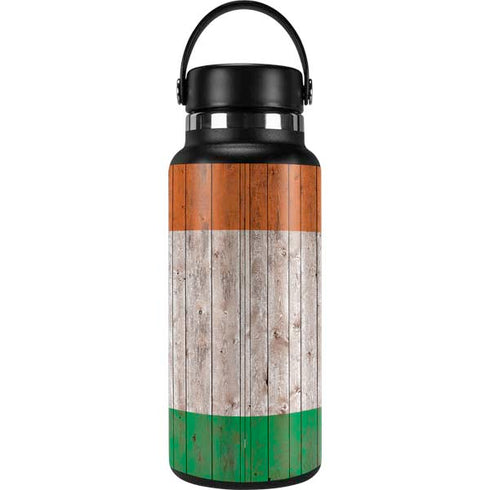 Ireland Flag Dark Wood Hydro Flask 32oz Wide Mouth Skin