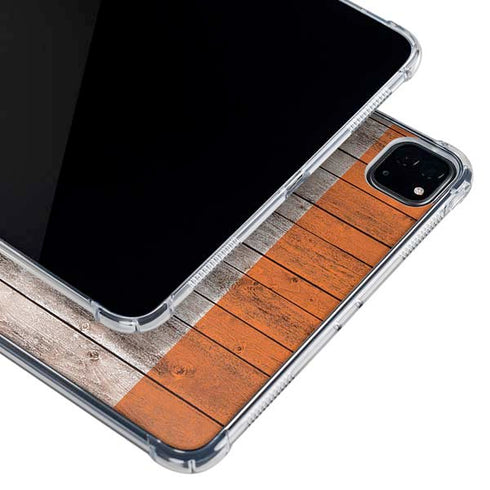 Ireland Flag Dark Wood iPad Pro 12.9in (2020) Clear Case