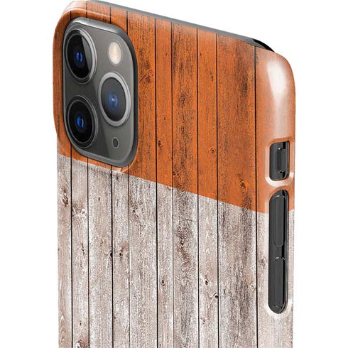 Ireland Flag Dark Wood iPhone 11 Pro Max Lite Case