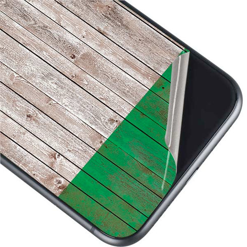 Ireland Flag Dark Wood iPhone 11 Skin