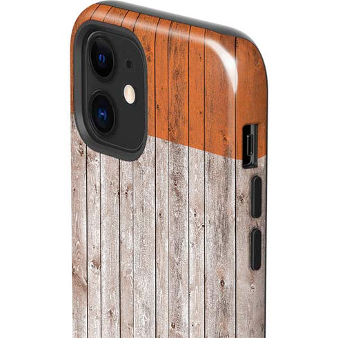 Ireland Flag Dark Wood iPhone 12 Mini Impact Case