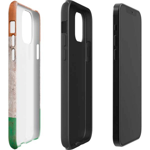 Ireland Flag Dark Wood iPhone 12 Mini Impact Case