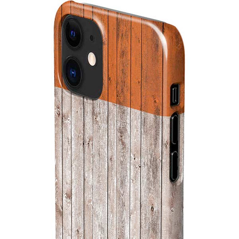 Ireland Flag Dark Wood iPhone 12 Mini Lite Case