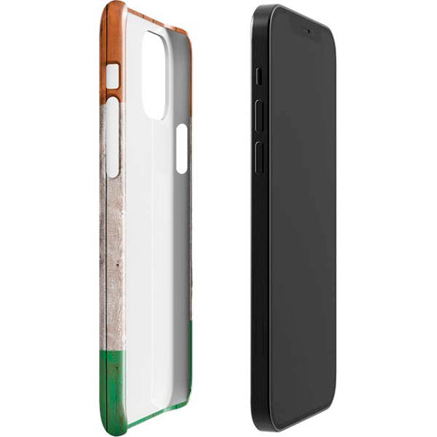 Ireland Flag Dark Wood iPhone 12 Mini Lite Case