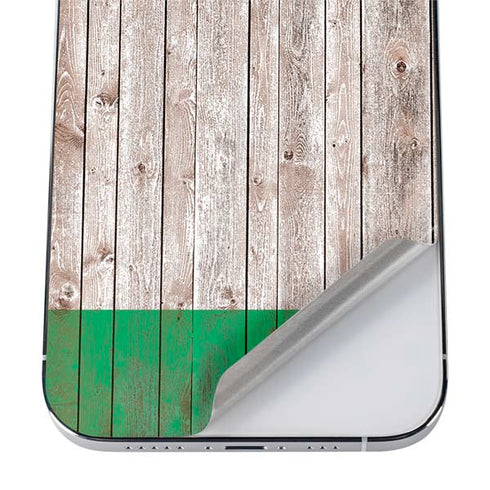 Ireland Flag Dark Wood iPhone 12 Pro Skin