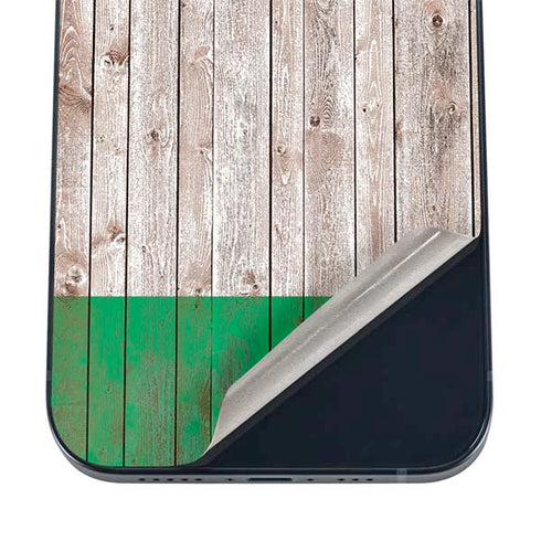 Ireland Flag Dark Wood iPhone 12 Skin