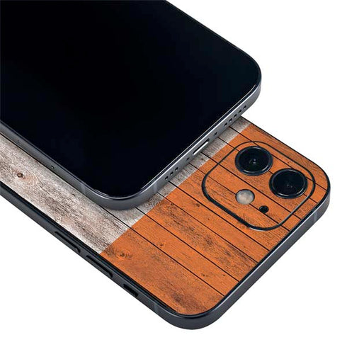 Ireland Flag Dark Wood iPhone 12 Skin