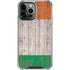 Ireland Flag Dark Wood iPhone 13 Pro Max Clear Case