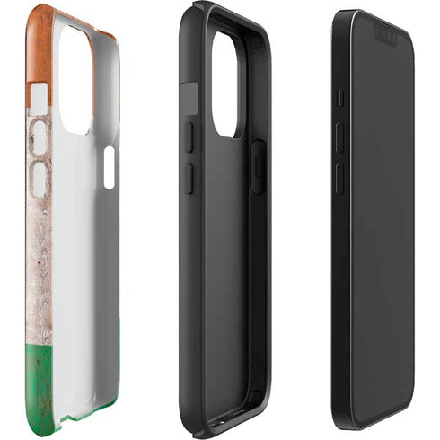 Ireland Flag Dark Wood iPhone 13 Pro Max Impact Case