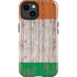 Ireland Flag Dark Wood iPhone 15 Plus Impact Case