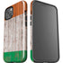 Ireland Flag Dark Wood iPhone 15 Plus Impact Case