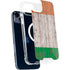 Ireland Flag Dark Wood iPhone 15 Plus MagSafe Case