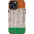 Ireland Flag Dark Wood iPhone 14 Pro Max Impact Case