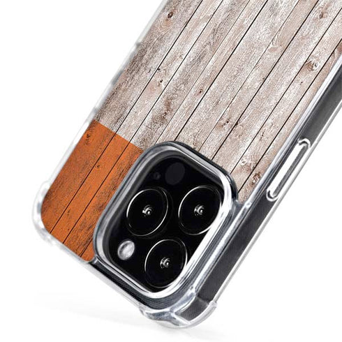 Ireland Flag Dark Wood iPhone 14 Pro Max MagSafe Case