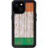 Ireland Flag Dark Wood iPhone 15 Waterproof Case