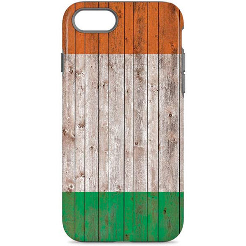 Ireland Flag Dark Wood iPhone 8 Pro Case