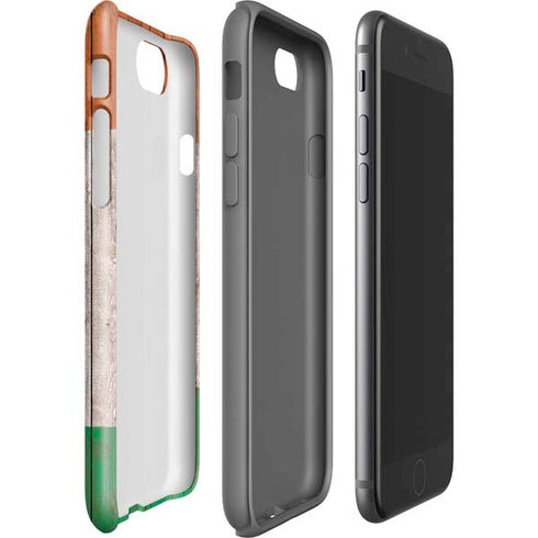 Ireland Flag Dark Wood iPhone SE (2nd & 3rd Gen) Pro Case