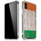 Ireland Flag Dark Wood iPhone XS Max Clear Case