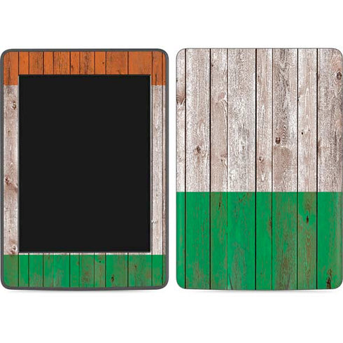 Ireland Flag Dark Wood Amazon Kindle Skin