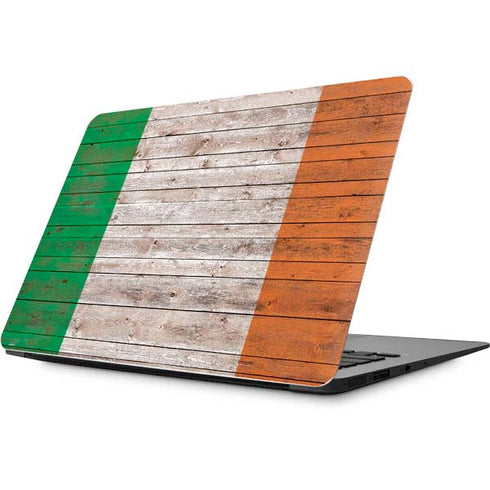 Ireland Flag Dark Wood Apple MacBook Skin
