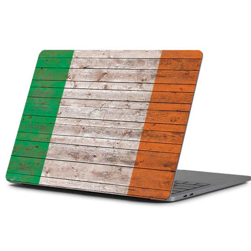 Ireland Flag Dark Wood Apple MacBook Pro 13-inch Skin