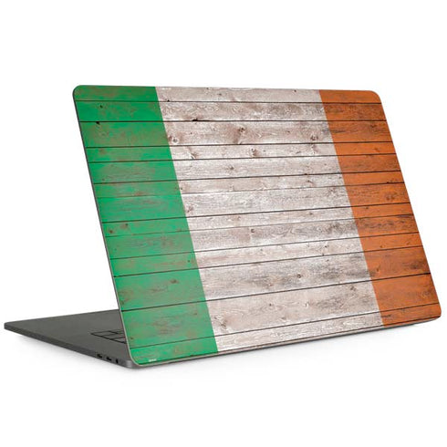 Ireland Flag Dark Wood Apple MacBook Pro 15-inch Skin