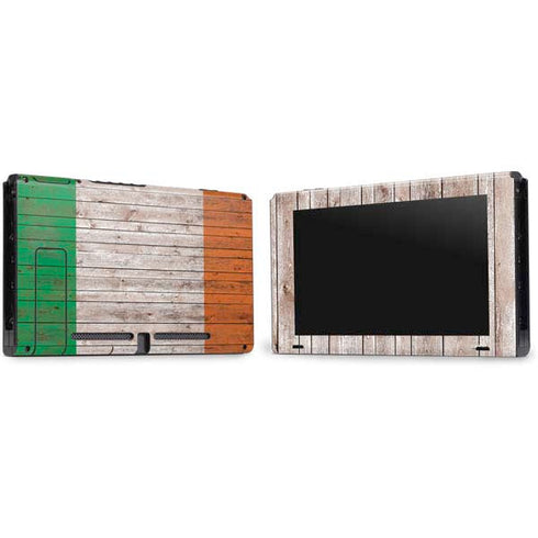 Ireland Flag Dark Wood Nintendo Switch Bundle Skin