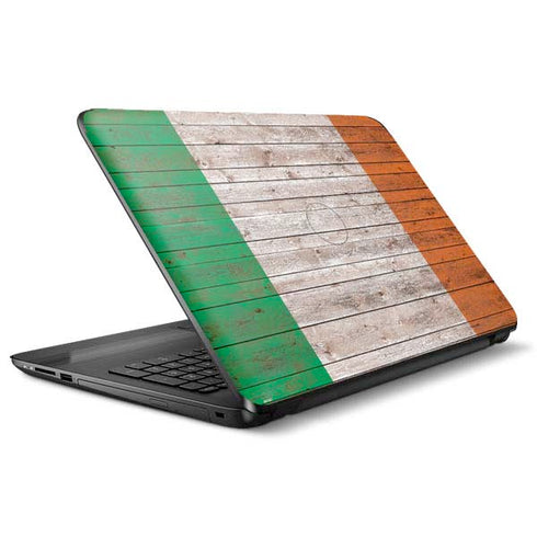 Ireland Flag Dark Wood HP Notebook Skin