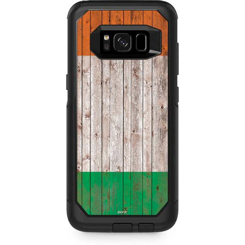Ireland Flag Dark Wood Otterbox Commuter Galaxy Skin